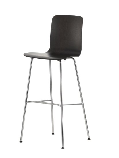 HAL Ply Tabouret de bar, Chêne foncé, Version bar: 801 mm, Sans revêtement de l'assise