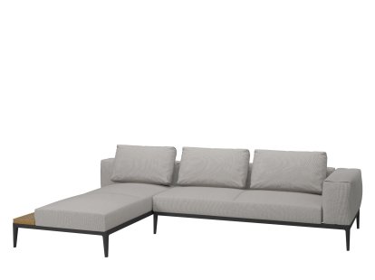 Canapé Grid Lounge, Accotoir à droite, Gris clair , Avec housse de protection imperméable