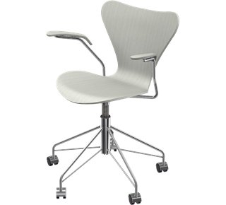Chaise de bureau pivotante Série 7 3217, Frêne coloré, Nine grey
