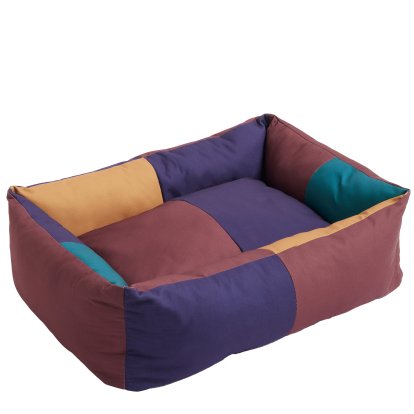 Panier pour chien, H 30 x L 96 x P 75 cm, Bordeaux / vert