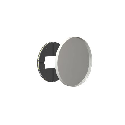 Unu Miroir avec éclairage LED rond (set), ø 40 cm, Blanc mat