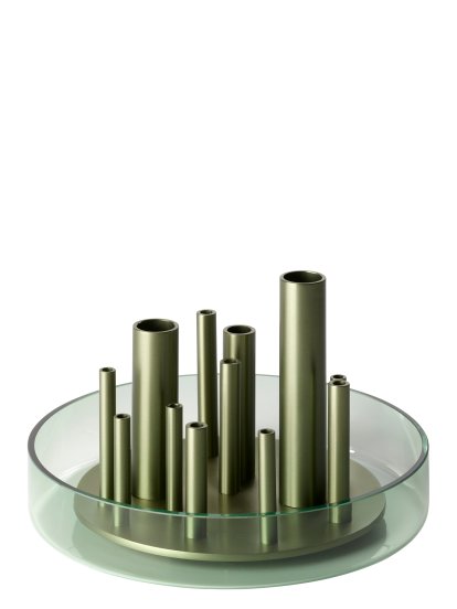 Vase Ikeru, Ø 19 x H 13 cm , Forest Green