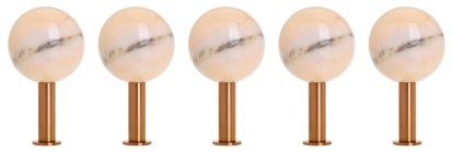 Patères Dots Stone - Lot de 5 , Rosa Portogallo / cuivre