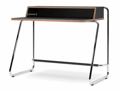 Secrétaire S 1200, ThonetDur noir profond avec bords noyer, ThonetDur noir profond avec bords noyer, Chromé