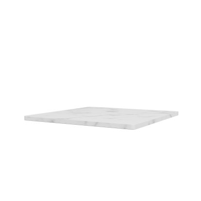 Plateau supérieur Panton Wire , Simple large (H 1,2 x L 34,8 x P 34,8 cm), Marbre blanc