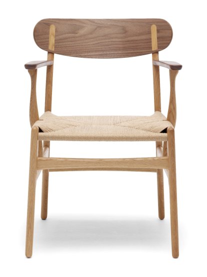 Chaise CH26, Chêne/noyer huilé, Naturel