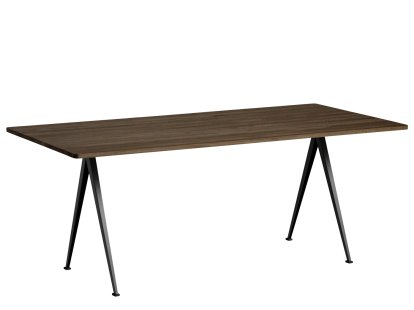Table Pyramid 02, Chêne fumé, Acier thermolaqué noir