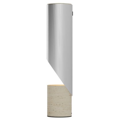 Lampe L10 TWN rechargeable, Travertin crème / Aluminium