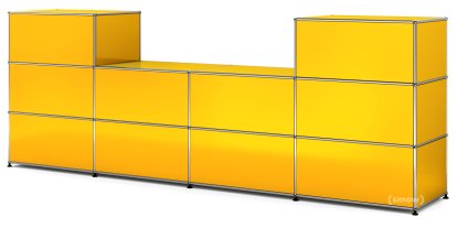 Comptoir d’accueil USM Haller version 3, Jaune or RAL 1004, 50 cm