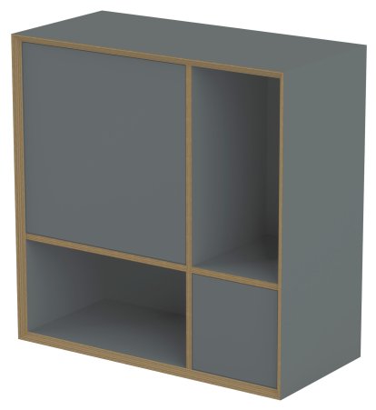 Étagère Vertiko Ply, Version 2, Anthracite, Sans socle
