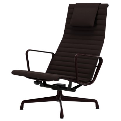 Aluminium Chair EA 124, Aluminium revêtu par poudre couleur bordeaux foncé, Hopsak, Marron / marron marais