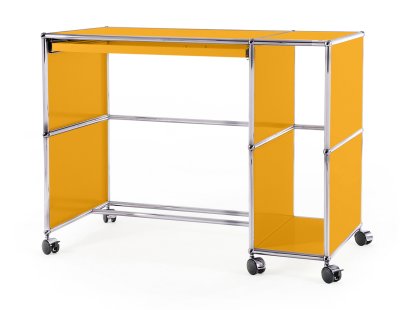 Bureau USM Haller à roulettes Type 1, Jaune or RAL 1004