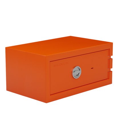 Coffre-fort Balzsafe Connect pour étagères USM Haller, 75 cm x 35 cm x 50 cm, Orange pur RAL 2004, Serrure à clé