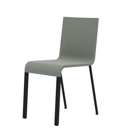 Chaise .03, Non-empilable, Pieds thermolaqué noir, Sans accotoirs, Gris