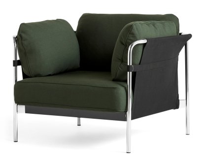 Fauteuil Can 2.0, Tissu Steelcut 975 - Sapin, Chrome