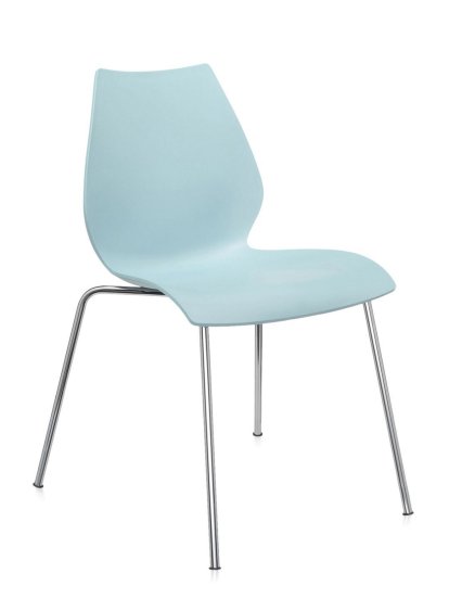 Chaise Maui, Sans accoudoirs, Bleu ciel