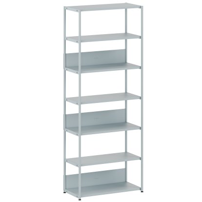 Étagère Unit en acier, 215 cm , Ouvert, Bleu pâle